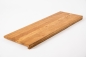 Preview: Windowsill Oak Select Natur A/B 26 mm, full lamella, natural oiled, with overhang